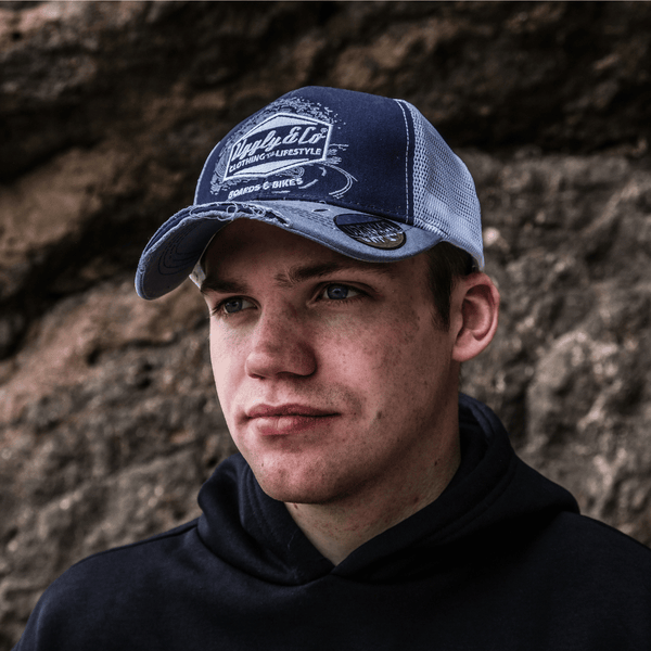 Blue Surf Diamond Trucker Hat