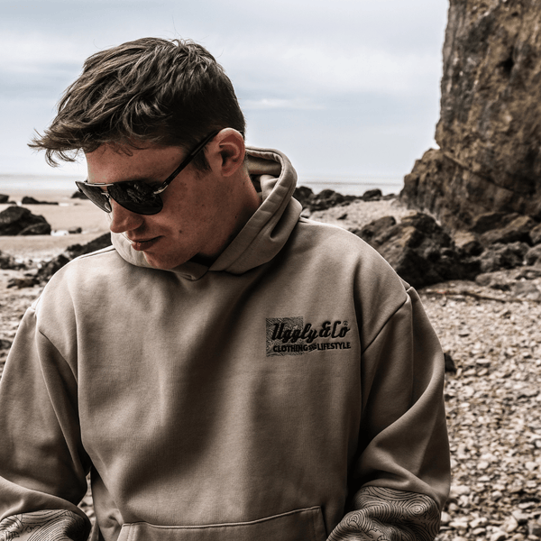Beige Surf Diamond Hoodie