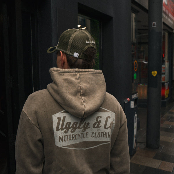 Green Diamond Acid Wash Hoodie
