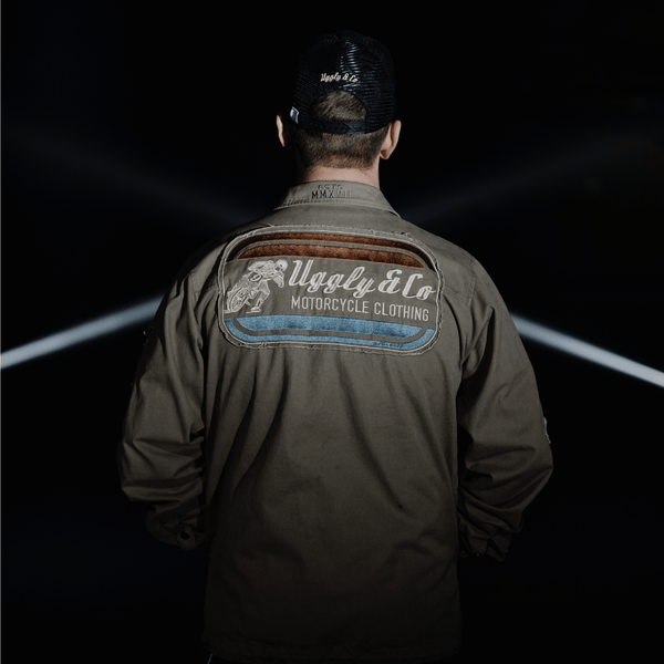 Green Flat Track Moto Shacket