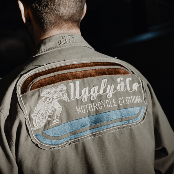 Green Flat Track Moto Shacket