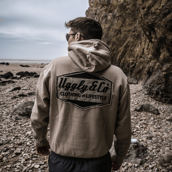 Beige Surf Diamond Hoodie