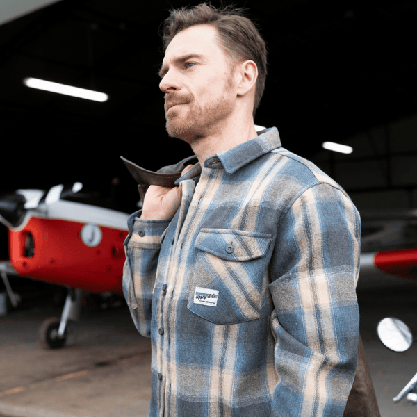 Denim Green & Cream Flannel Shirt