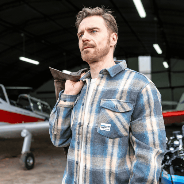 Denim Green & Cream Flannel Shirt