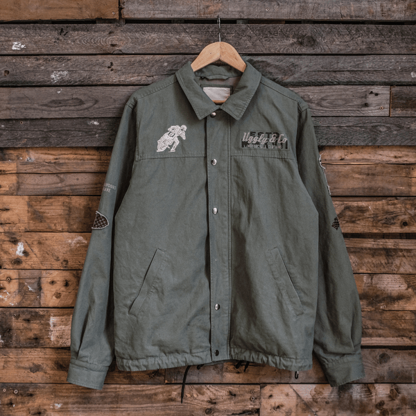 Green Flat Track Moto Shacket