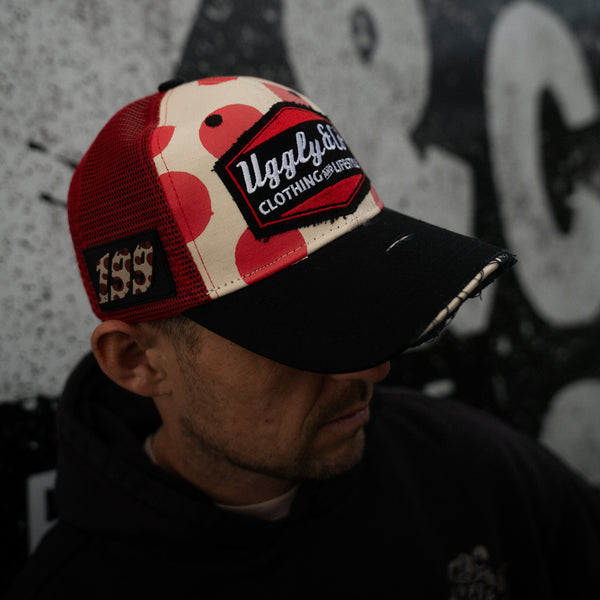 Polka Dot Diamond Trucker Hat