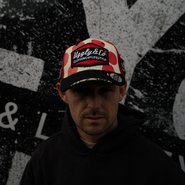 Polka Dot Diamond Trucker Hat