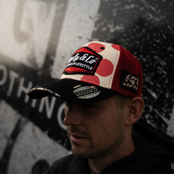 Polka Dot Diamond Trucker Hat