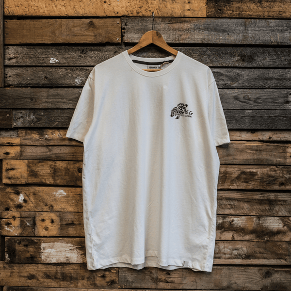 White Flattrack Tee