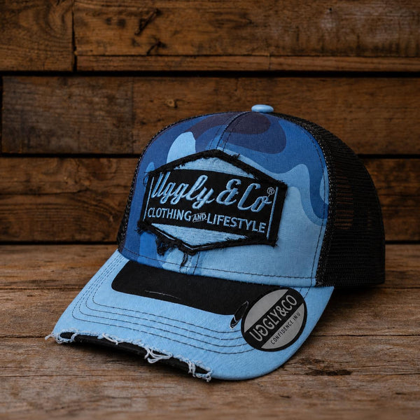 Two Stroke Smoker Blue Trucker Cap