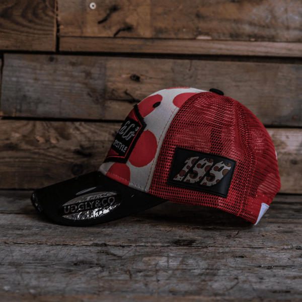 Polka Dot Diamond Trucker Hat