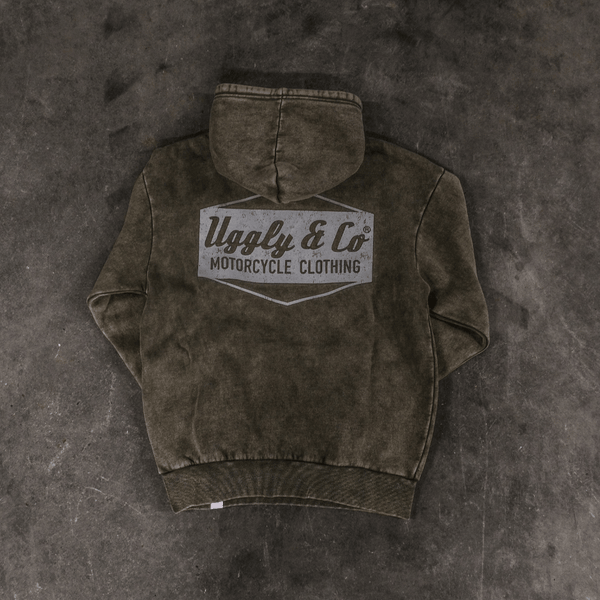 Green Diamond Acid Wash Hoodie