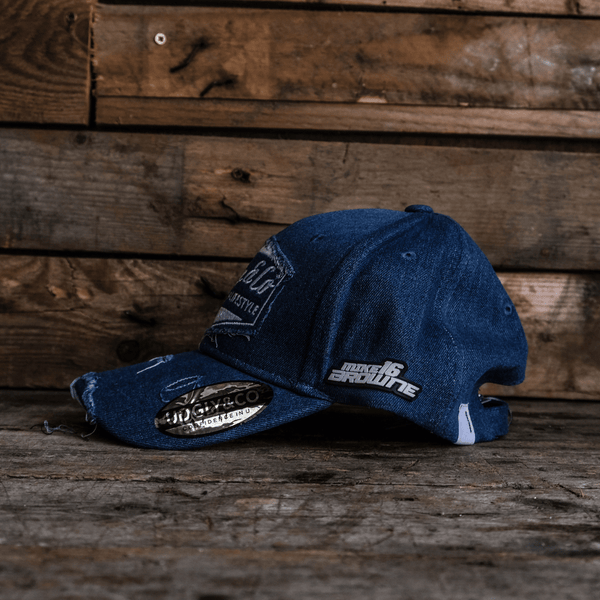 Vintage Denim Diamond Baseball Cap